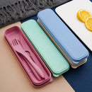 Axya Portable Cutlery Box Set - Knife, Fork, Spoon - Student Travel Essential