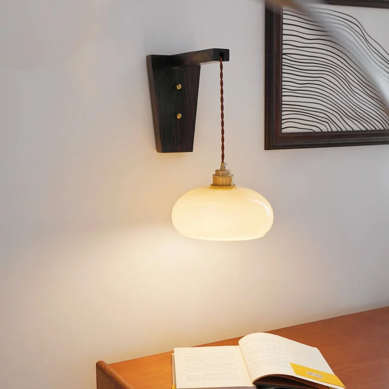 Axyaa Modern LED Glass Wall Sconce Nordic Stair Light Fixture