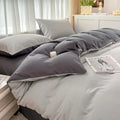 Axyaa Solid Color 4-Piece Bedding Set for Double Bed