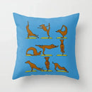 Axyaa Yoga Panda & Avocado Cartoon Animal Throw Pillow Bundle