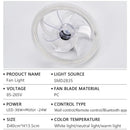 Axyaa LED Fan Light: 6-Speed, High Wind, Low Noise, Remote Control Dimming