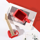 Axyaa Guitar Cup Mug With Lid | 3D Ceramic | Fashionable Craft Gift