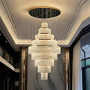 Axyaa Crystal Chandelier Stair Pendant Lamp Living Room Pendant Lights