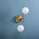 Axyaa Modern Glass Ball LED Wall Lamp, Golden Black, Simple Design for Living Room, Bedroom, Aisle