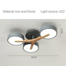 Axyaa Nordic Wood Ceiling Chandelier LED Lighting for Modern Home Decor