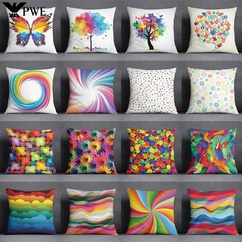 Axyaa Abstract Pillowcase: Sofa Cushion Cover for Living Room & Bedroom