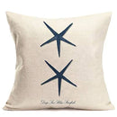 Axyaa Marine Life Blue Pillow Case Set - Home Decor Ocean Sailing Theme
