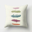 Axyaa Feather Dreamcatcher Print Cushion Cover for Elegant Sofa Decoration