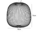 Axyaa Modern Cage Chandelier Pendant Lamp for Hotel Lobby Restaurant