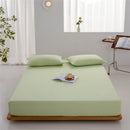 Axyaa Cotton Fitted Sheet - Solid Color, Anti-slip, Adjustable Mattress Cover