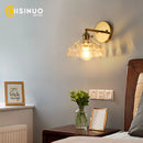 Axyaa Flower Glass Wall Light Fixture E27 Bulb Base for Home Kitchen Bedroom