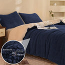 Axyaa Jacquard Sherpa Fur Comforter Set with 2 Pillowcases