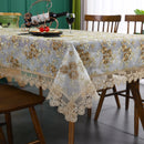 Axyaa Lace Embroidered Tablecloth for Dining Tables, Home and Wedding Decor