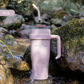Axyaa Light Luxury Handle Cup: Insulated Straw Cup for Office, Travel, and Car