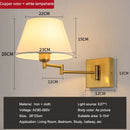 Axyaa Adjustable Swing Arm Wall Lamp for Bedroom Study Lighting