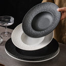 Axyaa Premium Straw Hat Stone Plate Set for Soup and Dessert