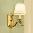 Axyaa European Style Copper Bedside Lamp for Bedroom & Living Room