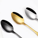 Axyaa Gold Stainless Cutlery Set - Luxury Black Tableware Knife Fork Spoon Flatware