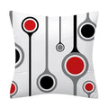 Axyaa Black Red Geometric Abstract Cushion Cover for Stylish Home Decor