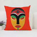 Axyaa Beijing Opera Face Changing Pillow Case 45x45cm for Sofa & Car Decoration