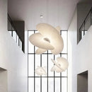 Axyaa Nordic White Leaf Pendant Light for Art Living Room Bedroom Dining Room