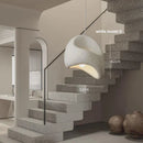 Axyaa Nordic Villa Resin Pendant Chandelier - Wabi-sabi Style Irregular E27 Staircase Lamp