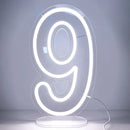 Axyaa LED Neon Digital Numbers Light Sign - 15-inch High, USB Powered