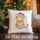 Christmas Animals & Snowflake Printed Pillow Covers by Axyaa - Sofa, Bedroom, Car Decor