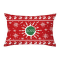 Axyaa Snowman Alphabet Print Pillowcase - Festive Rectangular Cushion Cover