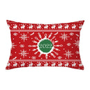 Axyaa Snowman Alphabet Print Pillowcase - Festive Rectangular Cushion Cover