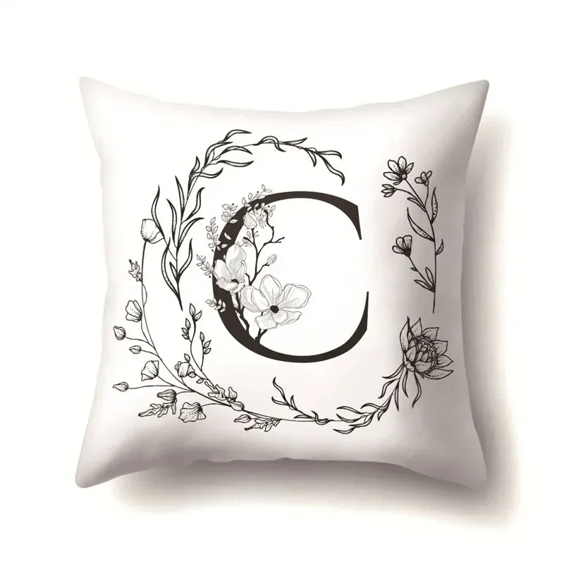 Nordic Style Letter Wreath Pillow Cover by Axyaa - Home Decor Essential