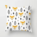 Axyaa Fox Cartoon Pillowcase for Sofa 45*45 Throw Pillow Cover Decoration