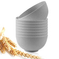 Axyaa Round Wheat Straw Bowls Set of 8 - Eco-Friendly Unbreakable Salad Bowls