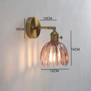 Axyaa Retro Flowers Glass Wall Lamp for Bedroom Study & Bedside, Nordic Modern Style