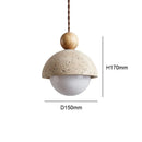 Axyaa Yellow Stone LED Pendant Lamp: Modern European Minimalist Half Round Chandelier