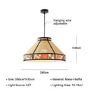 Axyaa Rattan Art Raffia Chandelier: Modern Japanese Style for Home Decoration