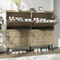 Axyaa Farmhouse Shoe Cabinet with 4 Drawers: Stylish Entryway Storage