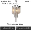Axyaa Crystal LED Chandelier with Tassel Pendant and Aluminum Chain