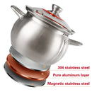 Axya 304 Stainless Steel Soup Pot for Gas & Induction Cooker, Thickened Design
