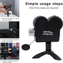 Axyaa Holiday Window Projector with 12 Movies and Tripod, Mini Outdoor Christmas Decor