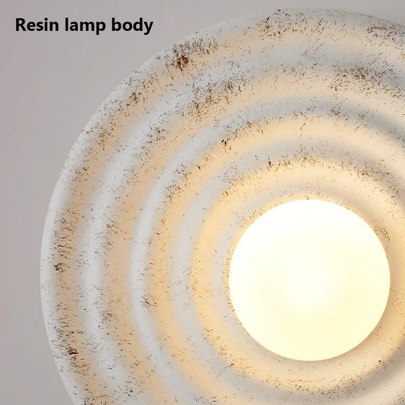 Axyaa Round Circle Wall Lamp Japanese Style LED Light