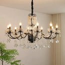 Axyaa European Crystal Chandelier Foyer Pendant Lights LED Ceiling Lamp