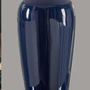 Luxury Dark Blue Ceramic Table Lamp with Remote Control for Bedroom and Living Room by Axyaa