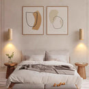Axyaa Yellow Cave Stone Wall Lamps: Japanese Style Lighting for Living Room and Bedroom
