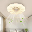 Axyaa Modern Minimalist Fan Lights: Cream Wind Intelligent Ceiling Lighting