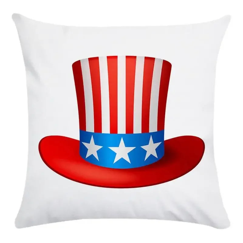 Axyaa American Flag Print Pillow Cover for Home Decor