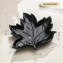 Axyaa Ceramic Maple Leaf Plate for Snacks & Jewelry Storage