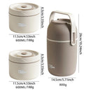 Axyaa Double-layer Insulated Stainless Steel Lunch Box with Storage Bag