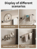 Axyaa Bathroom Towel Bar/Hook/Rack Set for Easy Installation and Organization