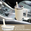 Axyaa 40oz Tumbler Leak-Proof Lid with Straw, Spill-Proof Flip Cover for Coffee Cups
